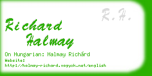 richard halmay business card