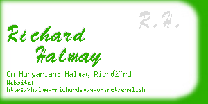 richard halmay business card